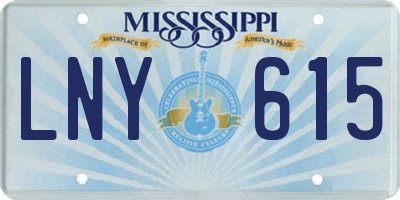 MS license plate LNY615