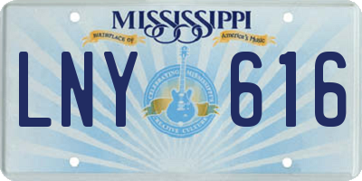 MS license plate LNY616
