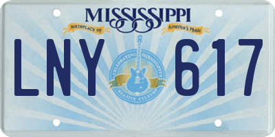 MS license plate LNY617