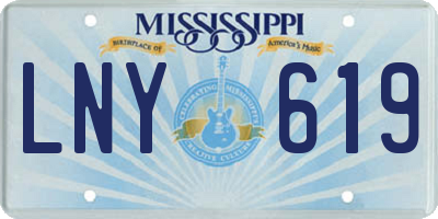 MS license plate LNY619