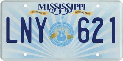 MS license plate LNY621