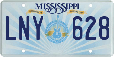 MS license plate LNY628