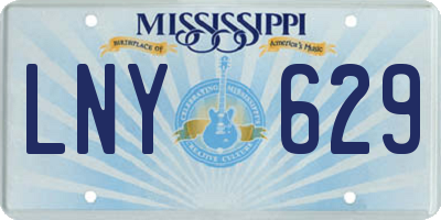MS license plate LNY629