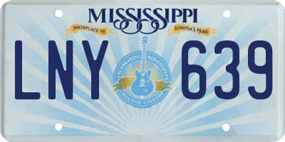 MS license plate LNY639