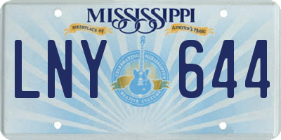 MS license plate LNY644