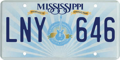 MS license plate LNY646
