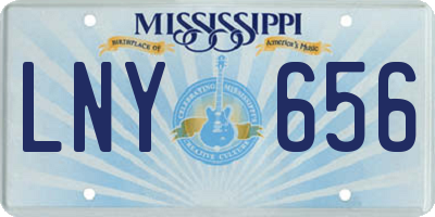 MS license plate LNY656