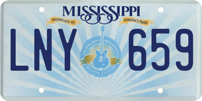 MS license plate LNY659