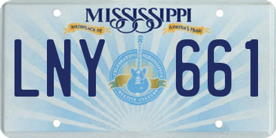 MS license plate LNY661