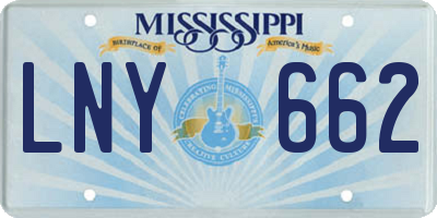 MS license plate LNY662