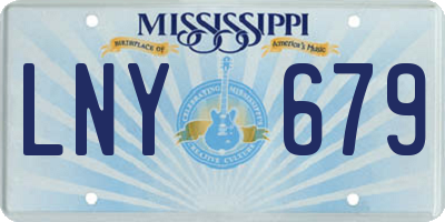 MS license plate LNY679