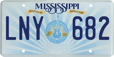 MS license plate LNY682