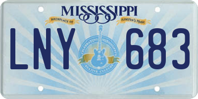 MS license plate LNY683