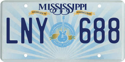MS license plate LNY688