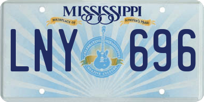 MS license plate LNY696