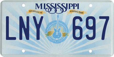 MS license plate LNY697