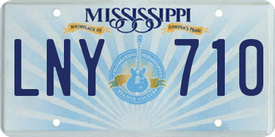 MS license plate LNY710
