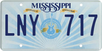 MS license plate LNY717