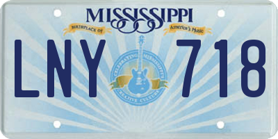 MS license plate LNY718