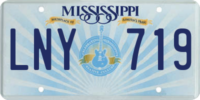 MS license plate LNY719