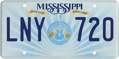 MS license plate LNY720