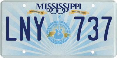 MS license plate LNY737