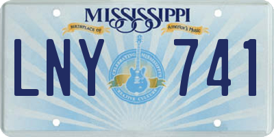 MS license plate LNY741