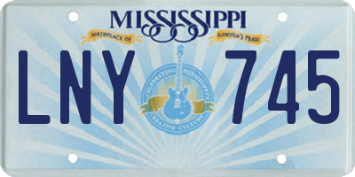 MS license plate LNY745