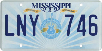 MS license plate LNY746