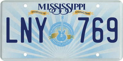 MS license plate LNY769