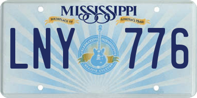 MS license plate LNY776