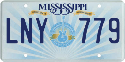 MS license plate LNY779
