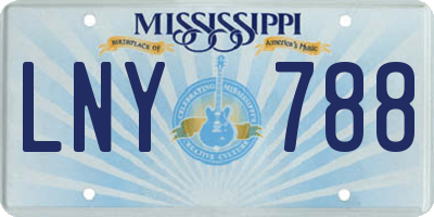 MS license plate LNY788
