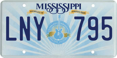 MS license plate LNY795