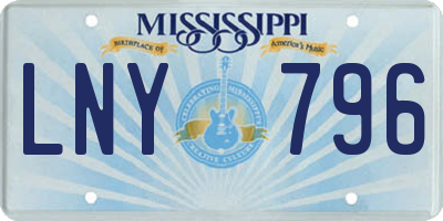 MS license plate LNY796