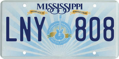 MS license plate LNY808