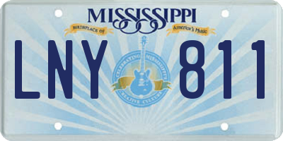 MS license plate LNY811