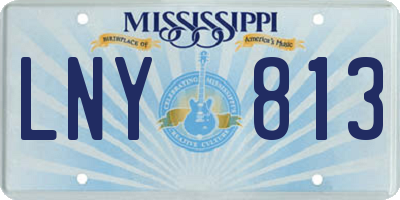 MS license plate LNY813