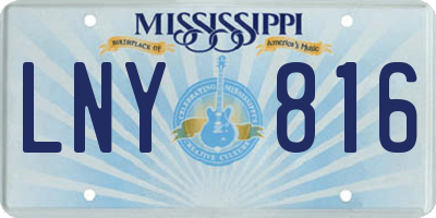 MS license plate LNY816