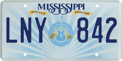 MS license plate LNY842