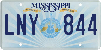 MS license plate LNY844