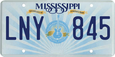 MS license plate LNY845