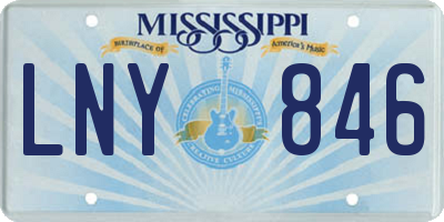 MS license plate LNY846