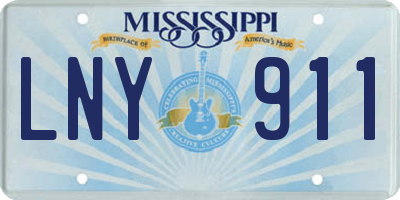MS license plate LNY911
