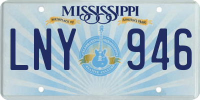MS license plate LNY946