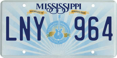 MS license plate LNY964