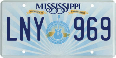 MS license plate LNY969