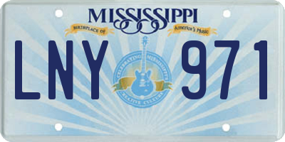 MS license plate LNY971