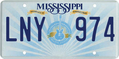 MS license plate LNY974