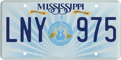 MS license plate LNY975